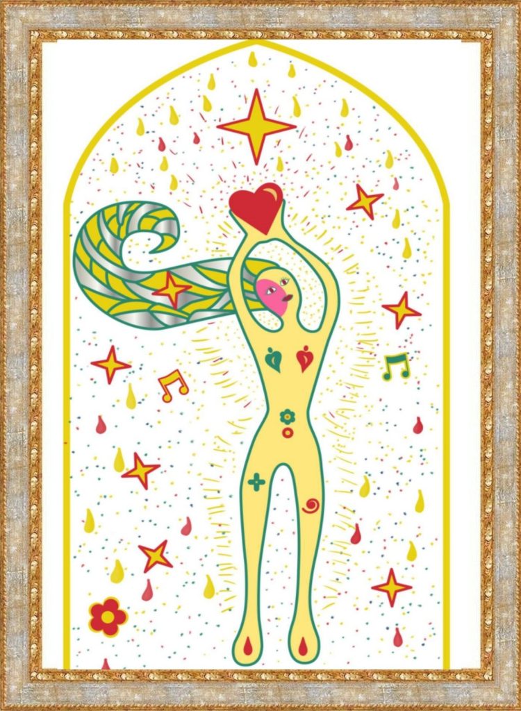 La luna innamorata con cornice